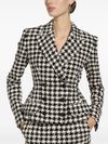 Double-breasted plaid wool blazer