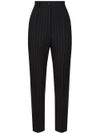 Pinstripe wool trousers