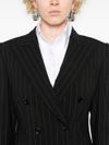 Double-breasted pinstripe wool blazer