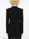 Double-breasted pinstripe wool blazer