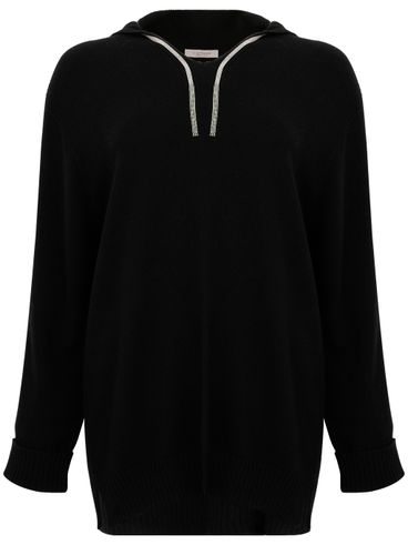 D EXTERIOR - Cashmere and wool hoodie sweater