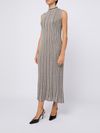 Lurex striped maxi dress