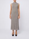 Lurex striped maxi dress