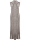 Lurex striped maxi dress