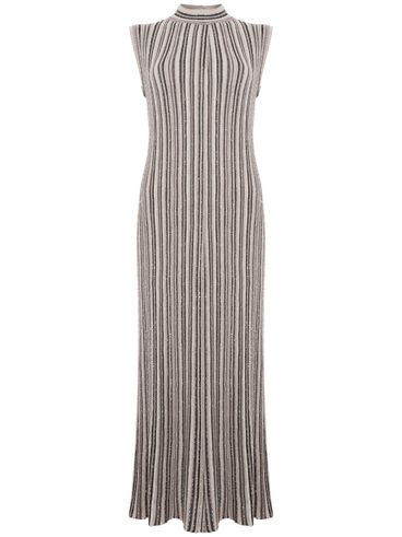 Lurex striped maxi dress