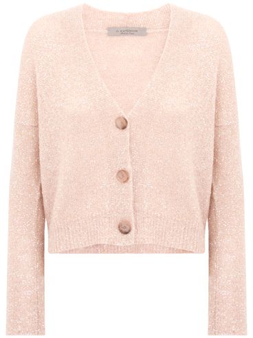 Lurex effect wool cardigan