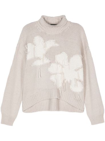 DONDUP - Wool sweater with floral pattern