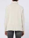 Lace-knit wool and cashmere sweater