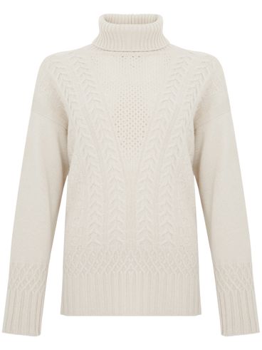 D EXTERIOR - Lace-knit wool and cashmere sweater