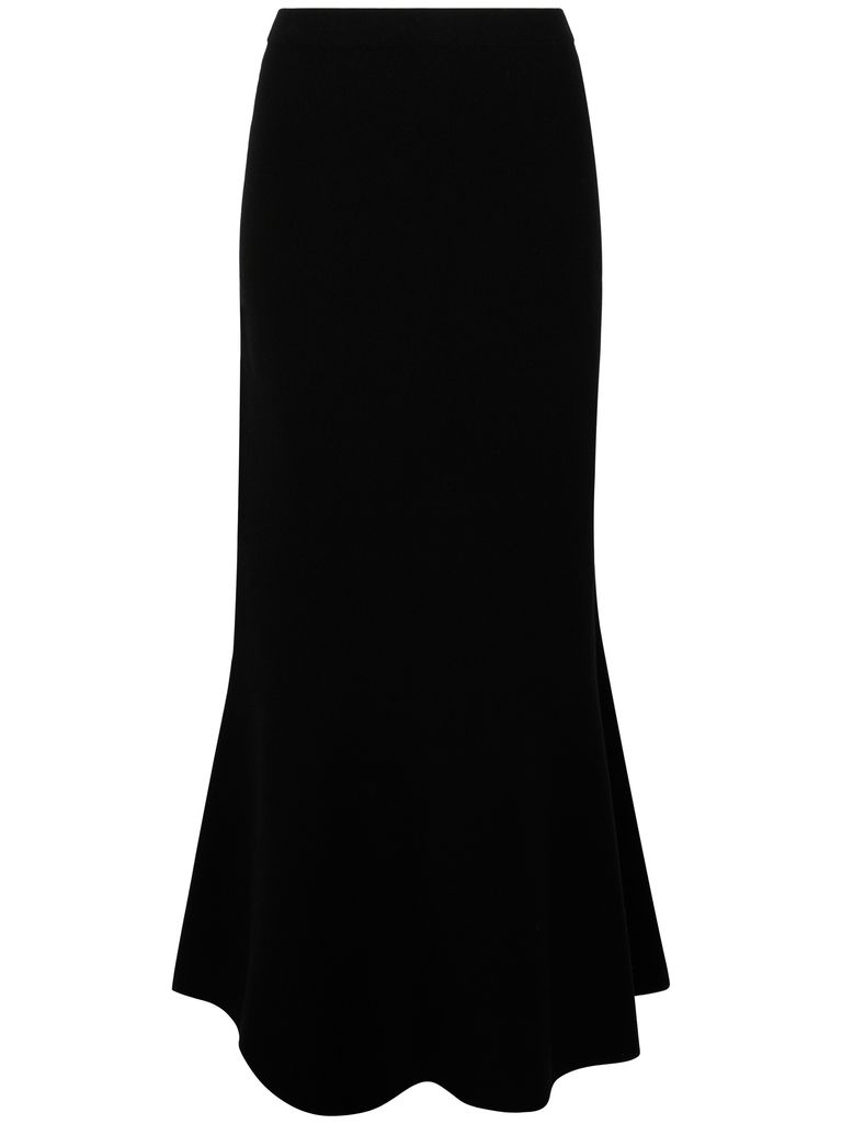 D EXTERIOR WOOL MIDI FLARED SKIRT 