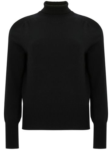 Wool sweater with cut-out detailing