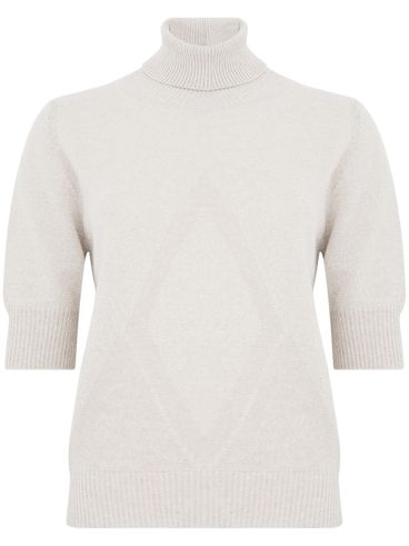 Wool short-sleeve sweater