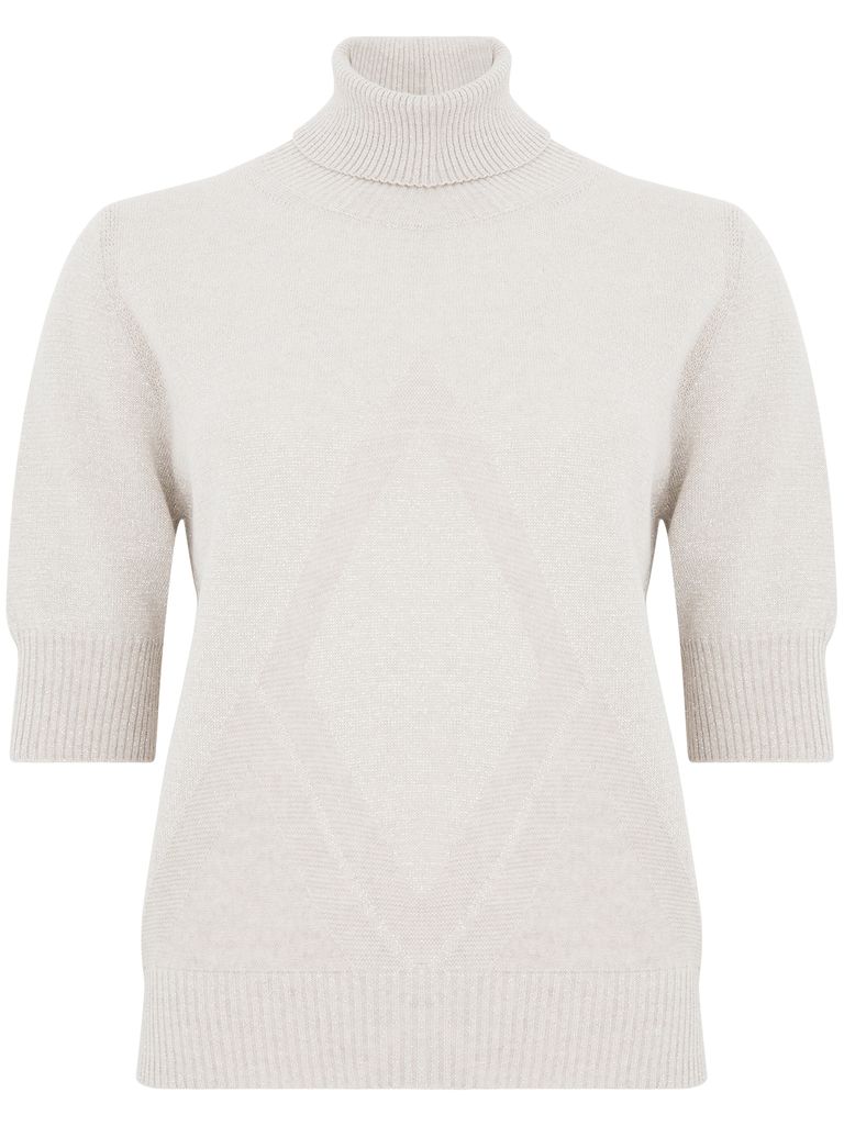 Shop D Exterior Wool Short-sleeve Sweater In White