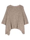 Lurex effect beige alpaca cape