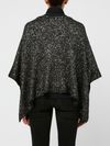 Black Lurex effect alpaca cape