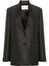 Single-breasted wool blazer