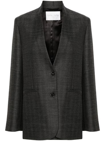 Single-breasted wool blazer