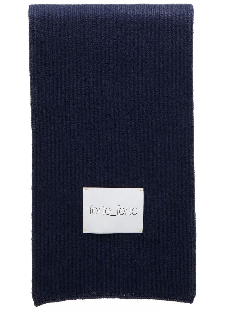 Shop Forte Forte Ribbed Wool And Cashmere Scarf In Black