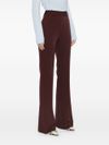 High-rise stretchy flared trousers