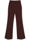 High-rise stretchy flared trousers