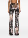 Velvet floral trousers.