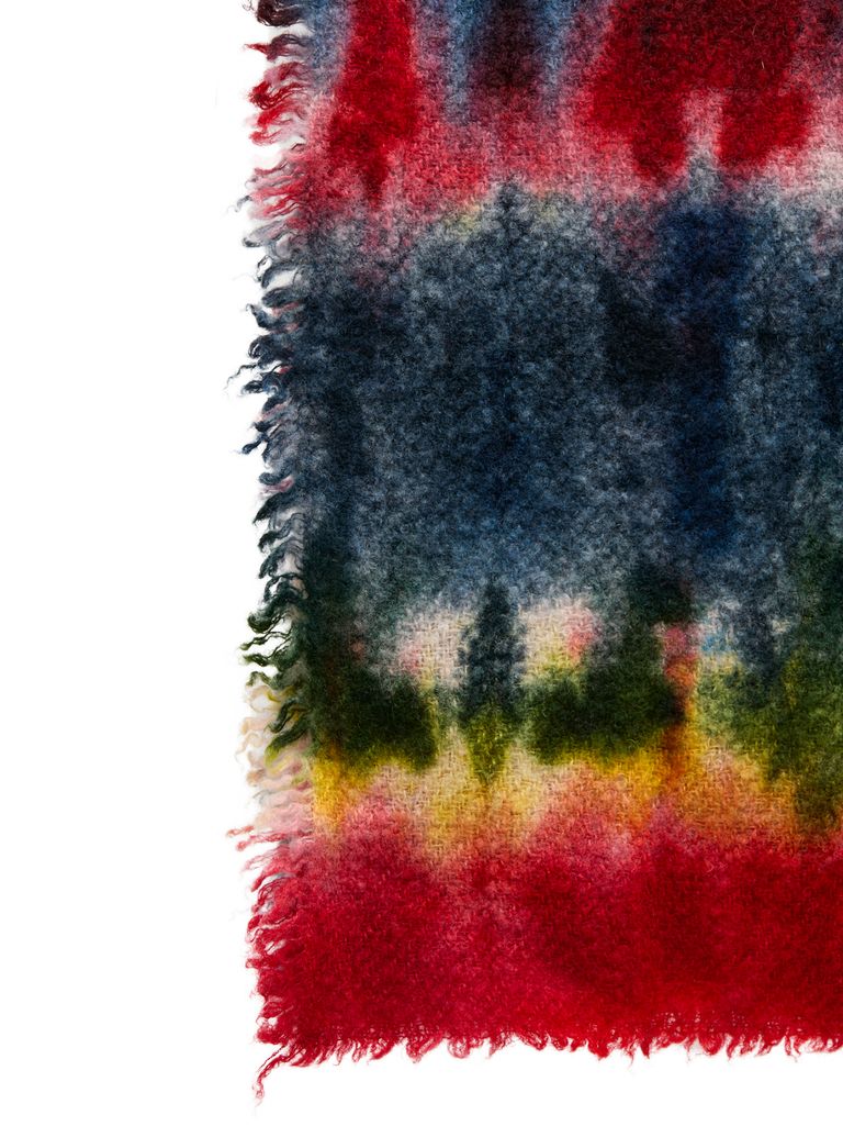 Shop Faliero Sarti Wool And Cashmereduccio Scarf With Print In Multicolour