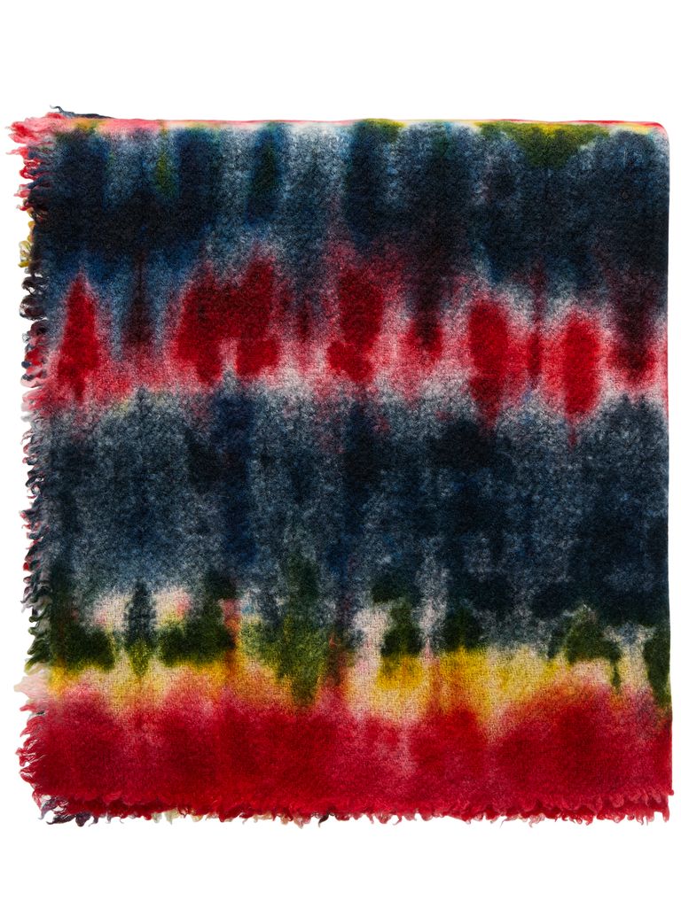 Shop Faliero Sarti Wool And Cashmereduccio Scarf With Print In Multicolour