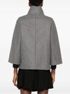 High collar wool cape