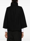 High collar wool cape