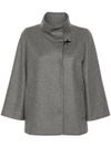 High collar wool cape