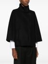 High collar wool cape