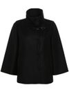 High collar wool cape