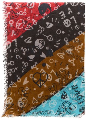 Love Is Love scarf with print