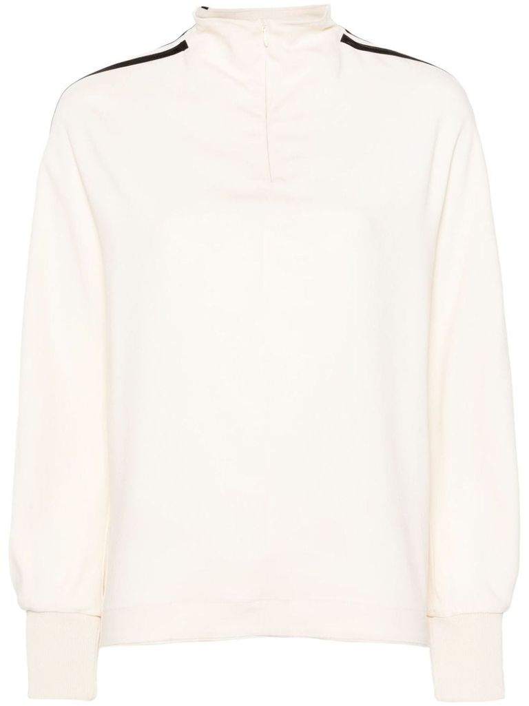 Shop Forte Forte Shirt With Side Stripes In White