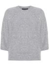 Lurex effect wool sweater