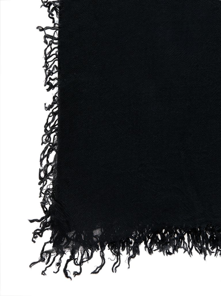 Shop Faliero Sarti Wool And Silk Lella U Scarf In Black