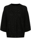 Lurex effect wool sweater