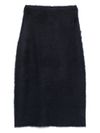 Midi skirt in brushed wool