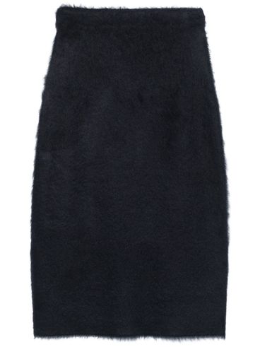 Midi skirt in brushed wool