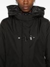 Parka with hood and high collar