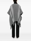 fay - Wool cape with fringes - 2