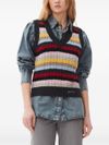 Striped wool vest