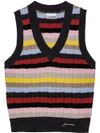 Striped wool vest