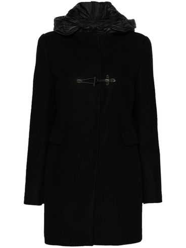 Long wool coat with hood