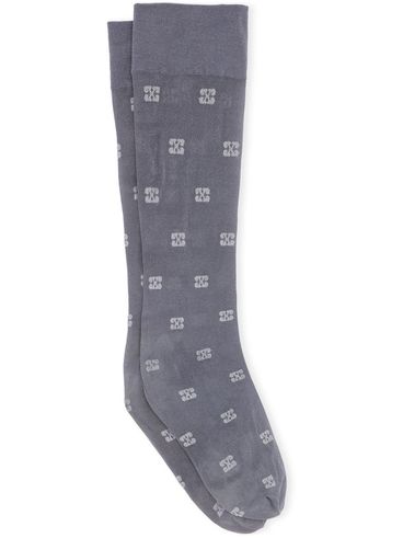 Semi-transparent socks with lurex effect