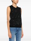 Top in maglia con paillettes