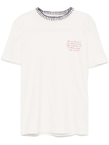 GOLDEN GOOSE - Cotton T-shirt with text