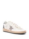 Sneakers Ball Star in pelle con glitter