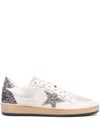 Sneakers Ball Star in pelle con glitter