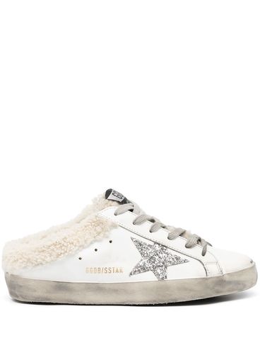 Mule basse Superstar in pelle con pelliccia